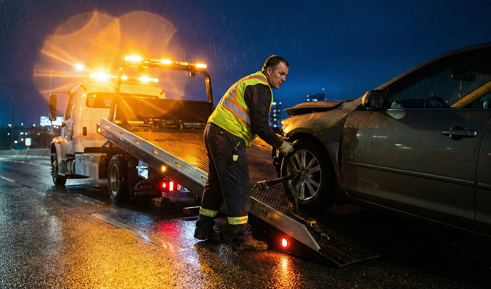 Service technician working